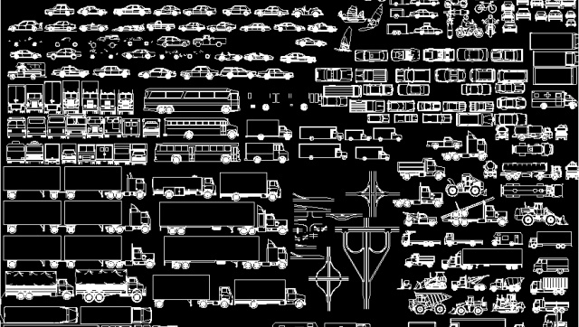 File thiết kế Thư viện Bản vẽ autocad các loại phương tiện giao thông